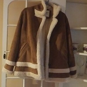Womens Abercrombie and Fitch suede coat